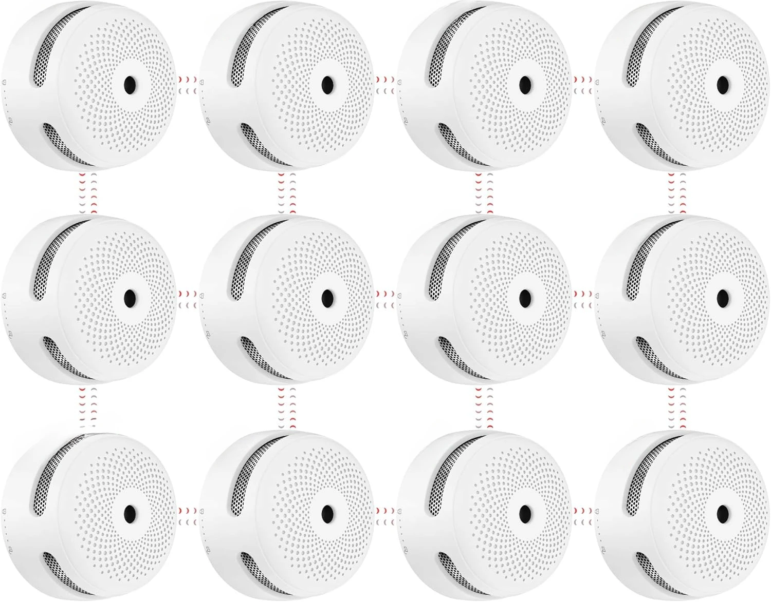 [Upgraded Model]  Wireless Interconnected Smoke Detector Fire Alarm with Over 820 feet Transmission Range