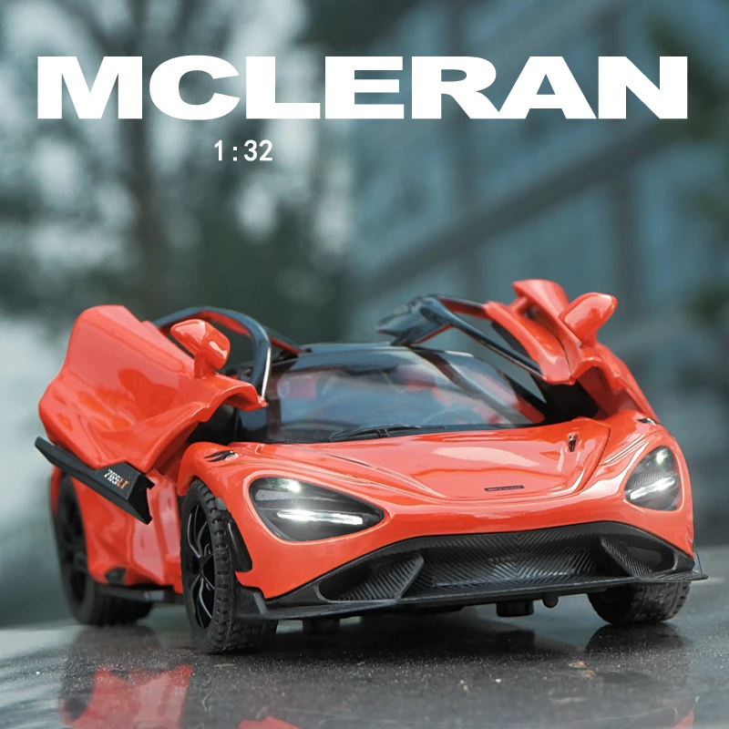 

1:32 McLaren 765LT Sport Car Model Sound Light Children Diecast Toys Vehicles Boys Car Toy Gift Collective Voiture Miniature