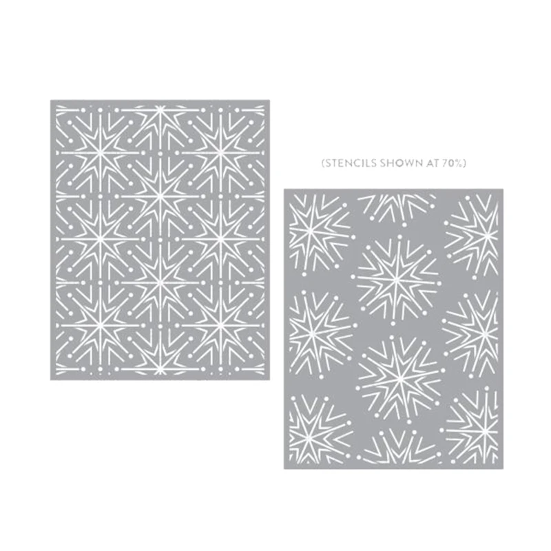 Spectacular Snowflakes Christmas 2022 New Stencils Scrapbooking for Paper Making Frame Card Craft Supplies No Stamps Dies