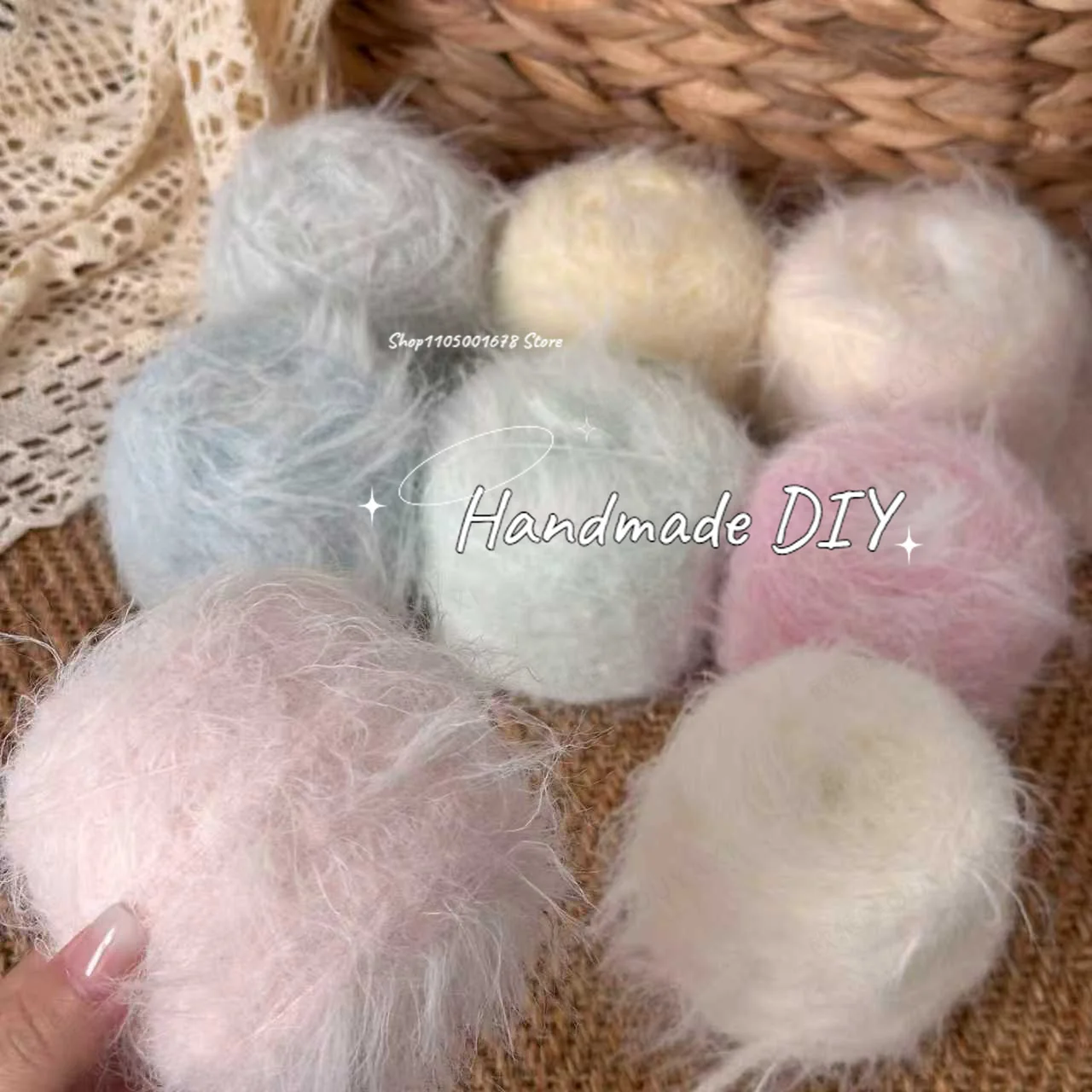 

Candy Colored Plush Mixed Yarn, Artificial Fur Thread, Handmade DIY Sweaters, Knitted Yarn, Handmade Decorative Crochet Hooks