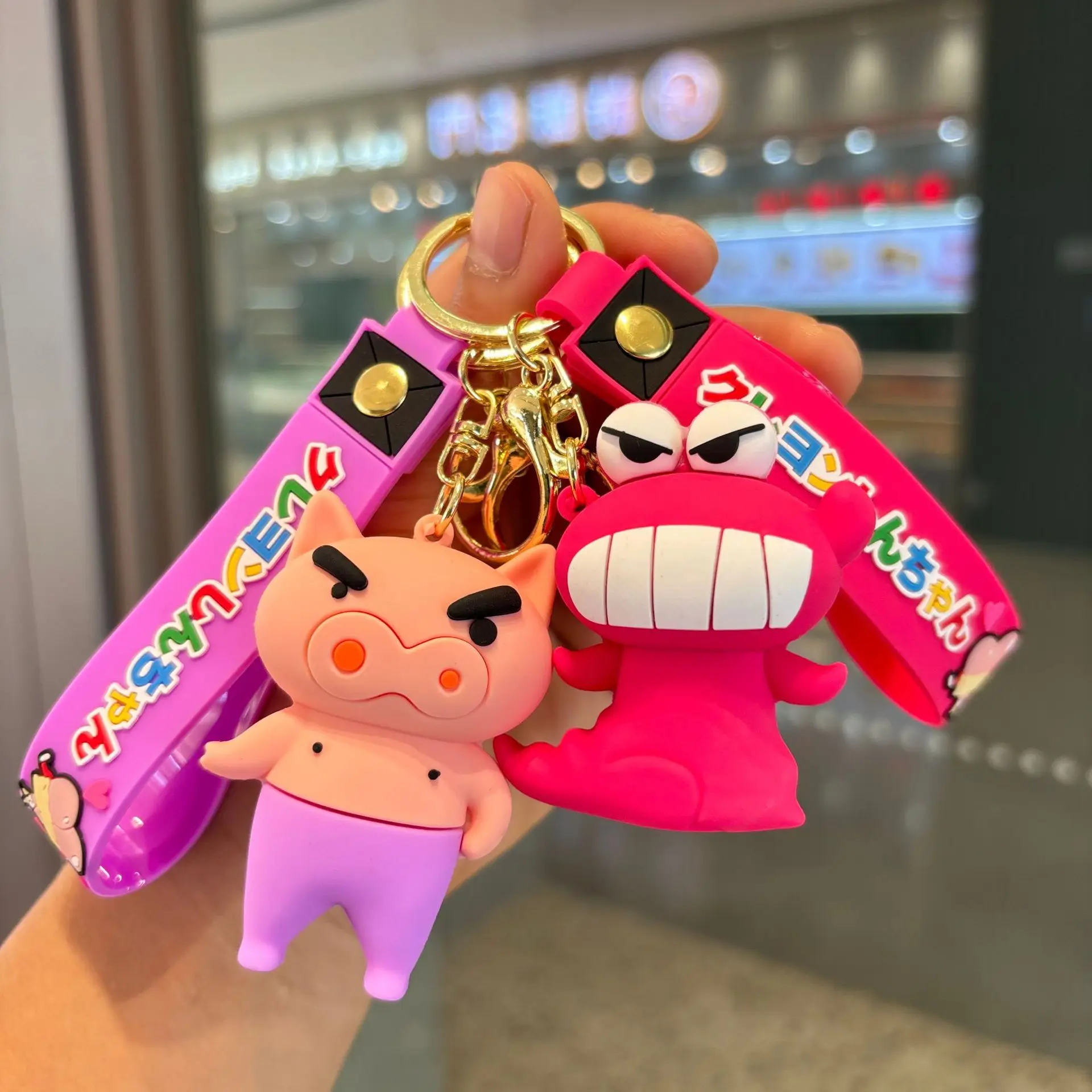 Crayon Shin-Chan Anime Figure Pendant Keychain Keyrings for Backpack Bags Pendant Itabag Accessories Crayon Shin-Chan Toys Gifts