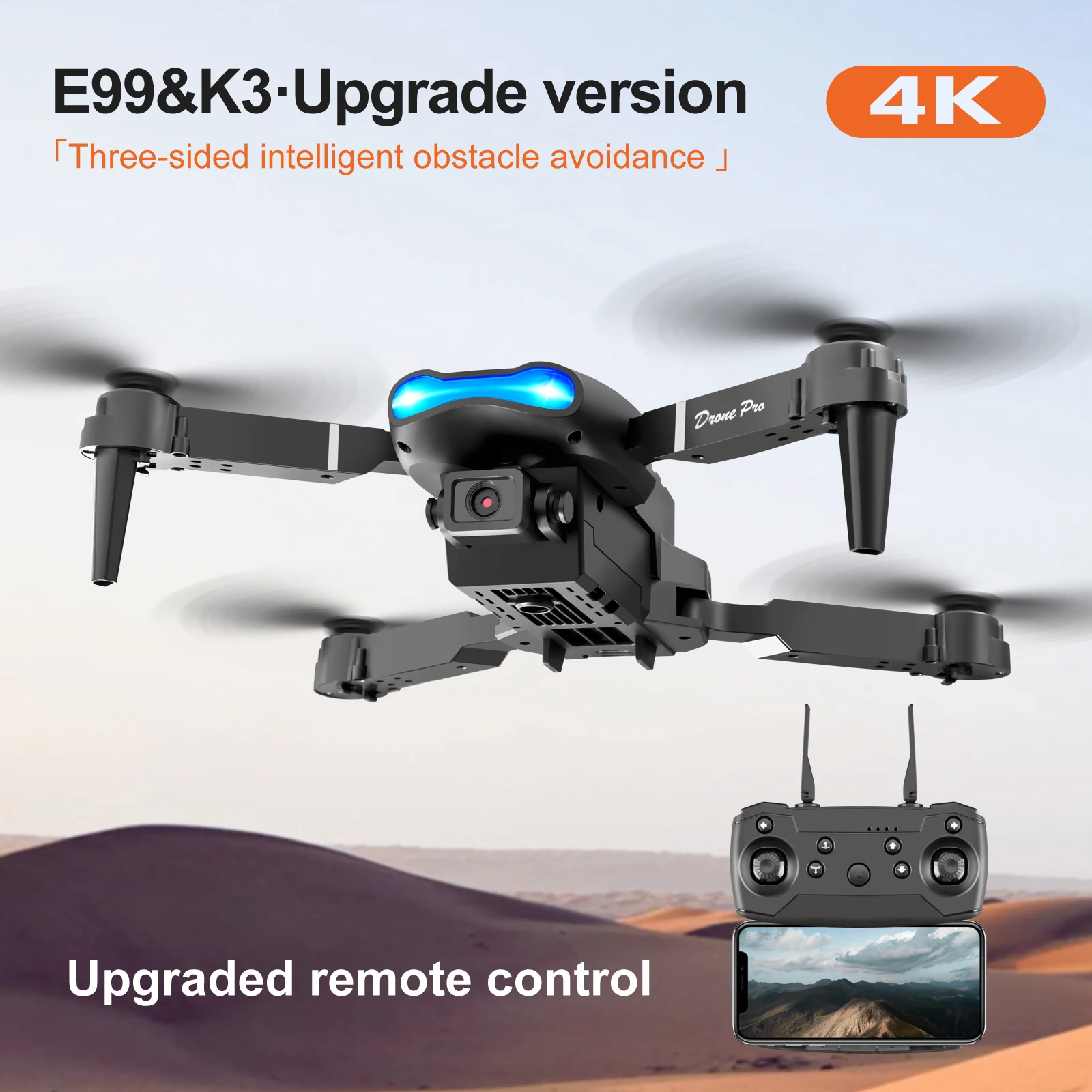 

E99 Pro RC Drone with Camera Professional 4K Dual Camera WIFI Optical Flow Obstacle Avoidance Aerial Fpv Photography Quadcopter