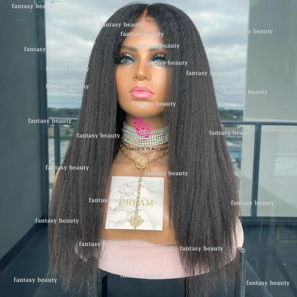 High Density Lace wig Natural Color Black kinky straight13 x 6 Front Lace wig Remi Hair Peru Hair HD Lace Body Wave 5 x 5 lace