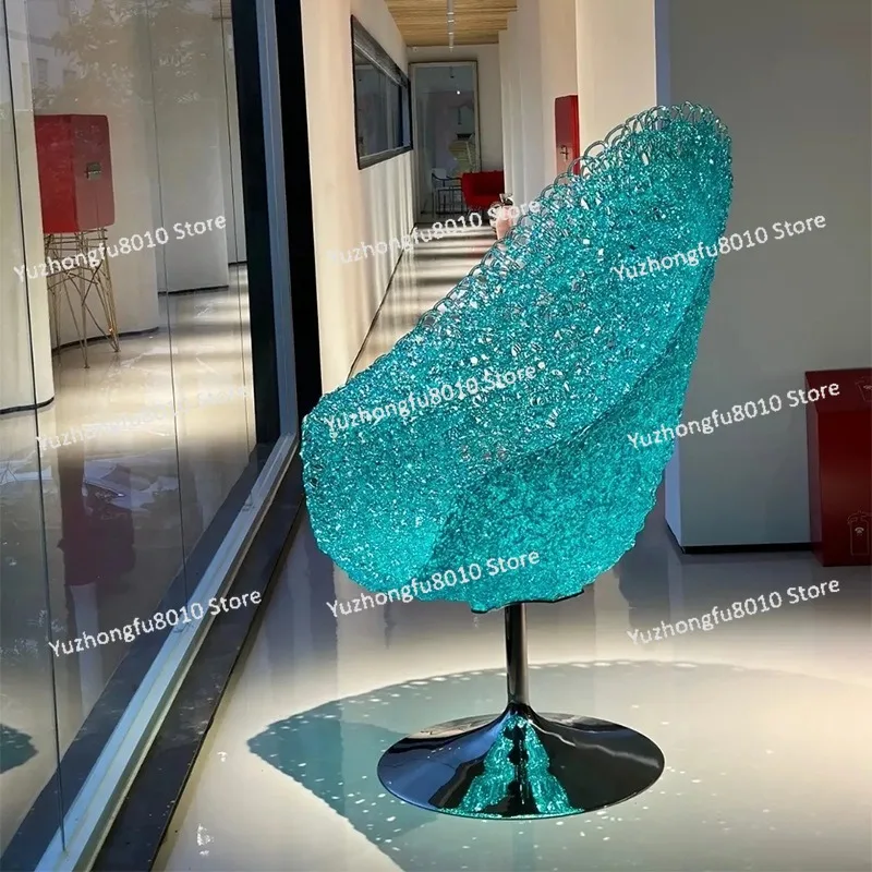 Crystal Queen Chair Special-shaped Leisure Back Chair Art Niche Transparent Back Chair