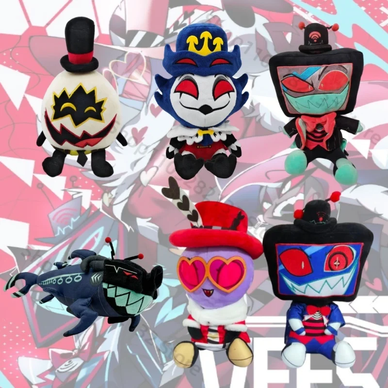 

New Hazbin Hotel Vox Val Plush Helluva Boss Blitzo Plush Doll Cute Anime Peripherals Loona Vox Shark Plushie Toy Gift For Kid