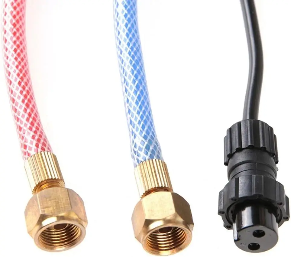 WP18 TIG Welding Torch Set, Water Cooled 4M TIG Welder Torch Cable with 16mm Threaded Nut Connector for 1.6–3.2