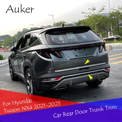 Car Rear Door Button Trim Tail Bumper Strip Stickers External Garnish  Styling For Hyundai Tucson NX4 2021-2025  Accessories