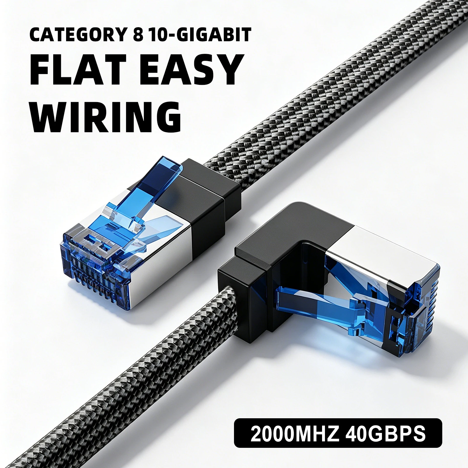 Cat8 90-Degree Elbow Cable LAN Network Cat8 Rj45 Speed Netwo