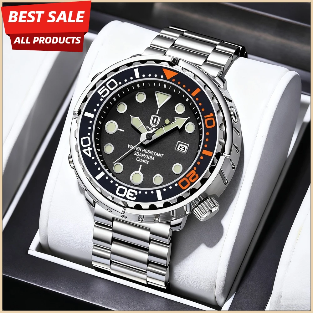 

# Новые модные мужские часы, лучший бренд, роскошные водонепроницаемые светящиеся часы с датой, спортивные часы, мужские кварцевые наручные часы Relogio Masculino