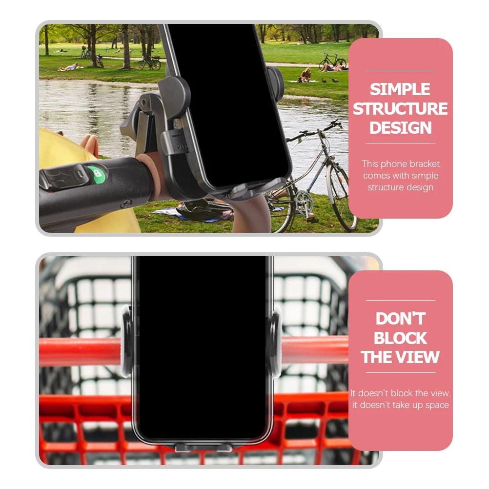 

Plastic Clip Clip-On Trolley Phone Rack Mount Bike Bracket Safe Riding Holder Smart Plastic Phone Holder Mount