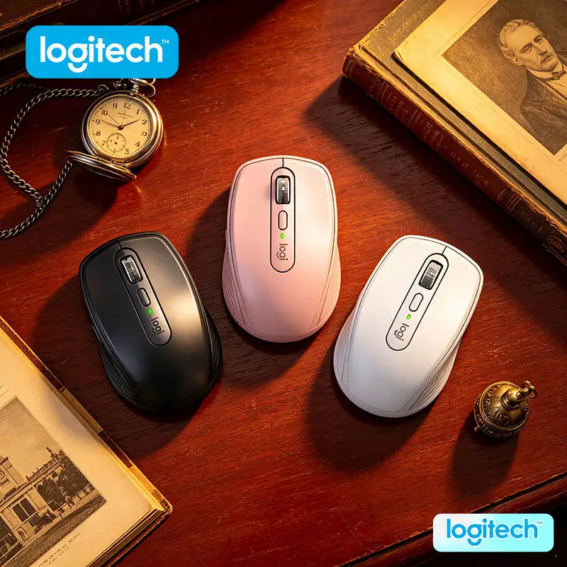 Logitech MX Anywhere 3S Travel Mouse - 8K DPI Darkfield, Hyper-Scroll, Silent Click, USB-C Quick Charge for Dorm Work