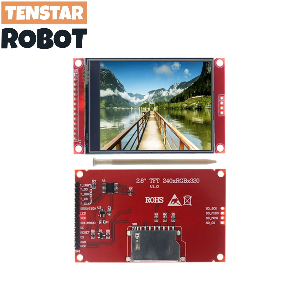 2.4 2.8 Inch SPI TFT LCD Touch Panel ILI9341 Chicp Serial Port Module With PBC  240x320 SPI Serial Display With Touch Pen