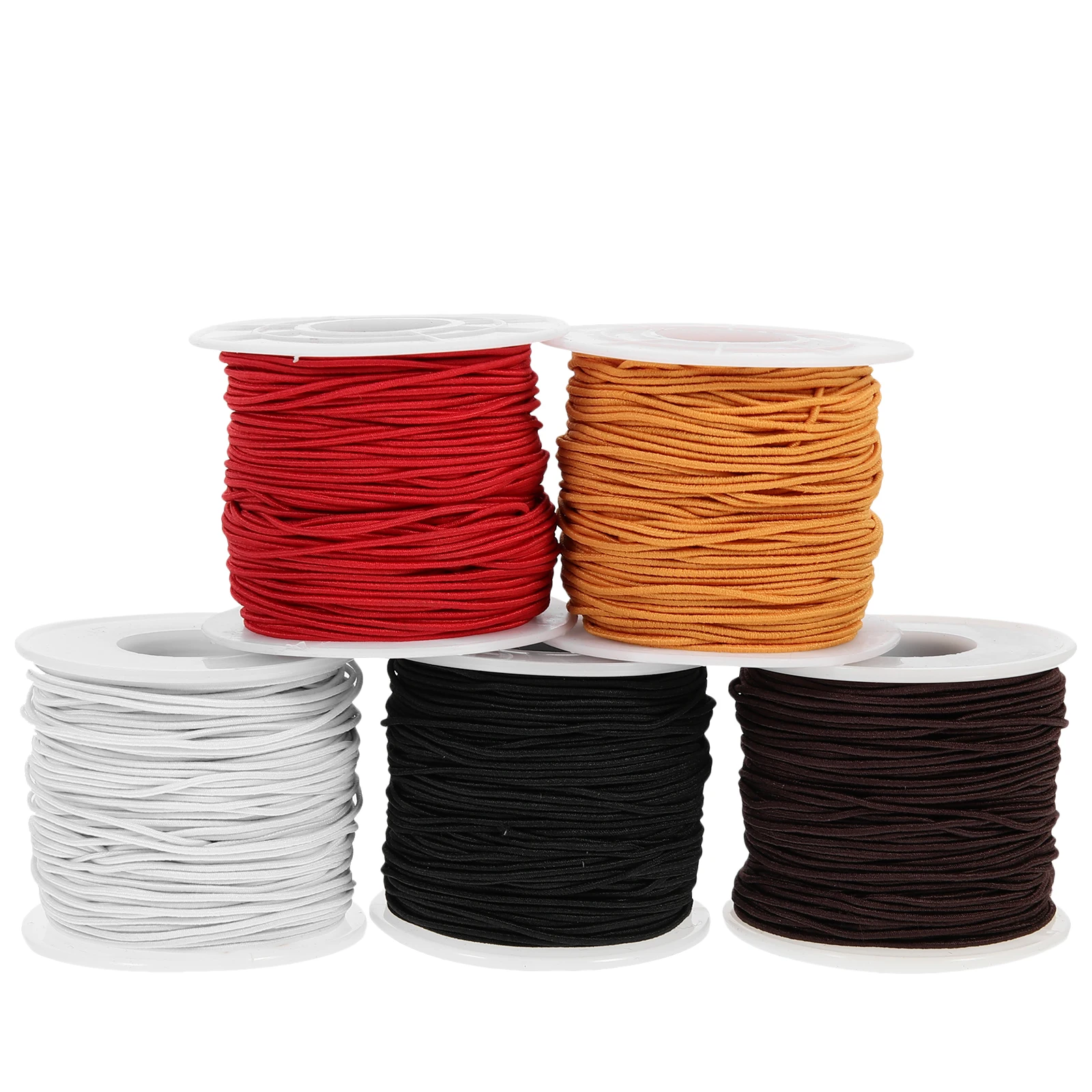 

Elastic Rope 5 Rolls Stretch Cord Jewelry Making Bracelets Thread Flexibility Handmade Crafts DIY Projects Long Length