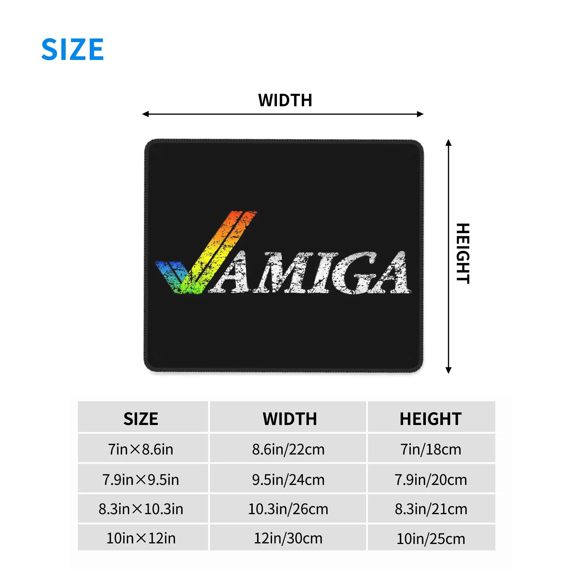 Amiga T-Shirt Mouse Pad Computer Keyboard Mouse Mat Gamer PC Laptop Desk Mat Office Accessories Table Mats