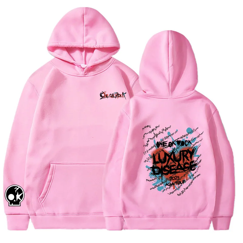 One Ok Rock هوديس الرجال أزياء طويلة الأكمام بلوزات النساء هوديس النساء الرجال طويلة الأكمام مقنعين للجنسين بارد البلوز الملابس #4