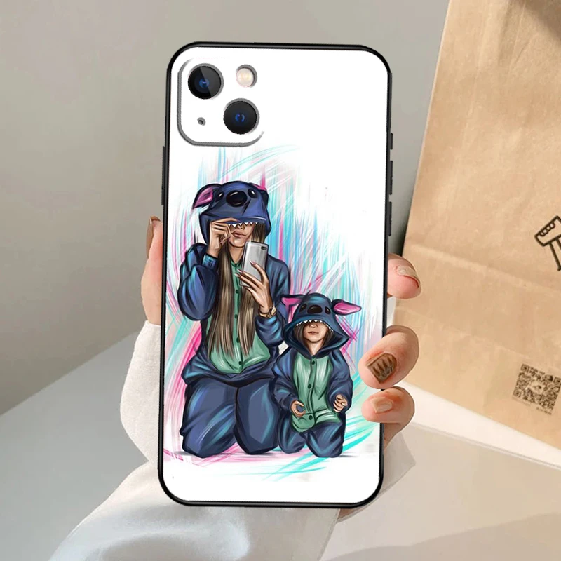 スーパーママ 赤ちゃん 女の子 息子 娘 スマホケース iPhone 17 Air 16 15 14 13 11 12 Pro Max 13 12 mini 15 16 Plus 16e カバー コック