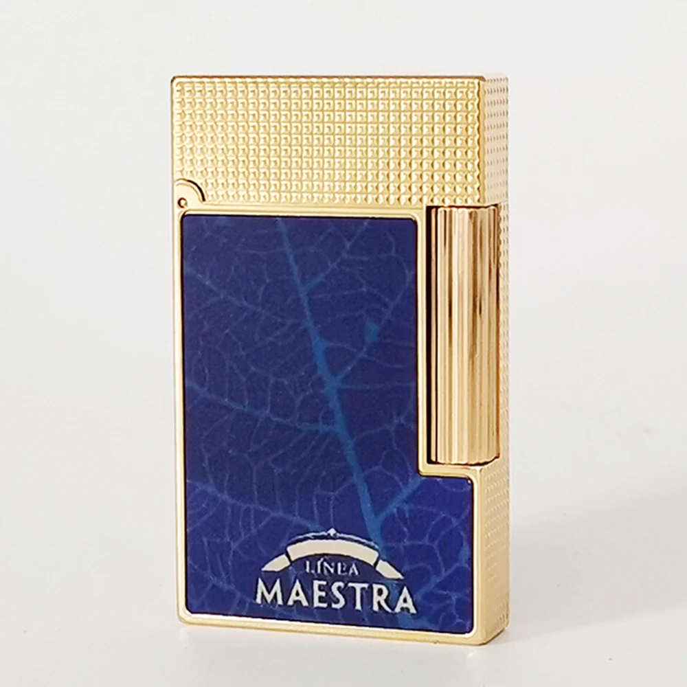 Dupont Gas Lighters Brass Lacquer Smoker Cigarette Accessories Smoking Tobacco Cigar Tools Man Gifts Partagas Linea Maestra