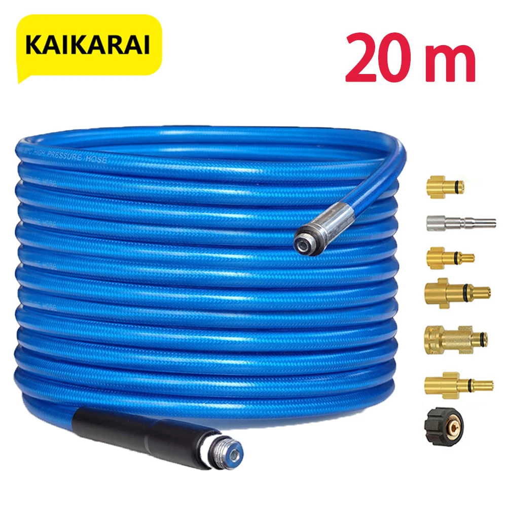 High Pressure Washer Hose Pipe 20M For Karcher Parkside Bosch Adapter Sewer Nozzle Sewer Piping Cleaning Cleaner Jet Washer