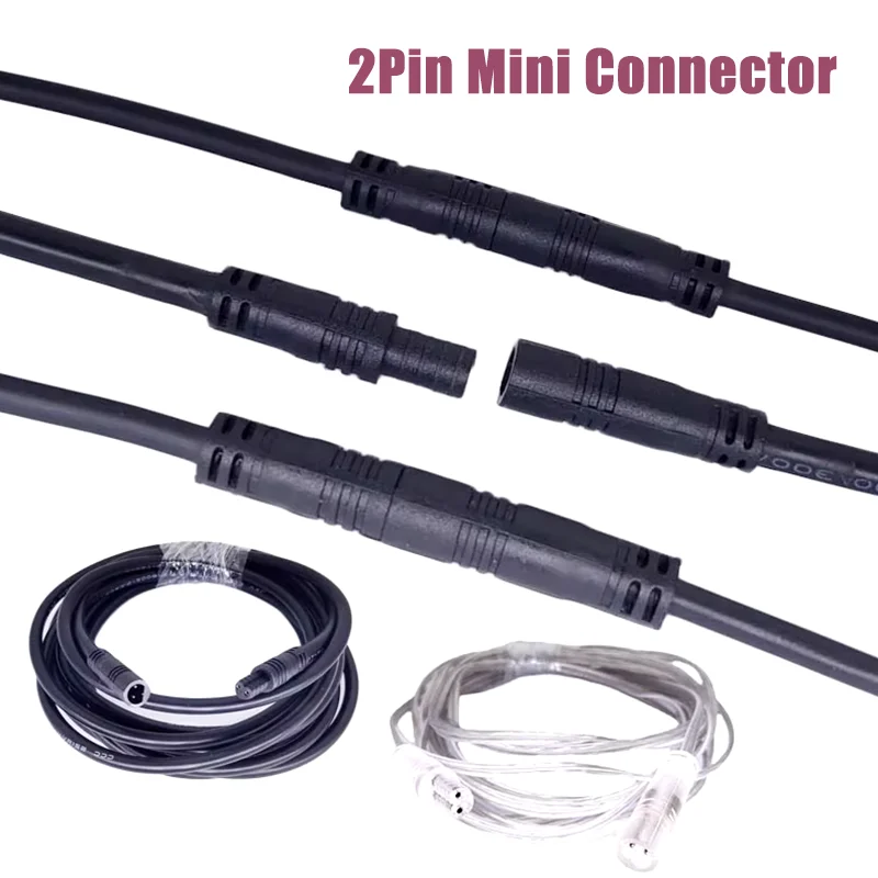 08A 2Pin 0.3/0.5 Square Cable Connector Super Mini Quick Aviation Plug Male-female Butt Waterproof Industrial Power Outdoor LED