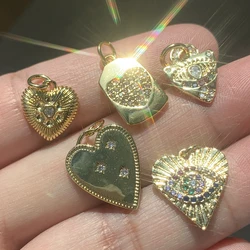 Heart Eye Cz Charms for Jewelry Making Angel Evil Blue Eye Pendant Design Diy Butterfly Charms for Earrings Necklace
