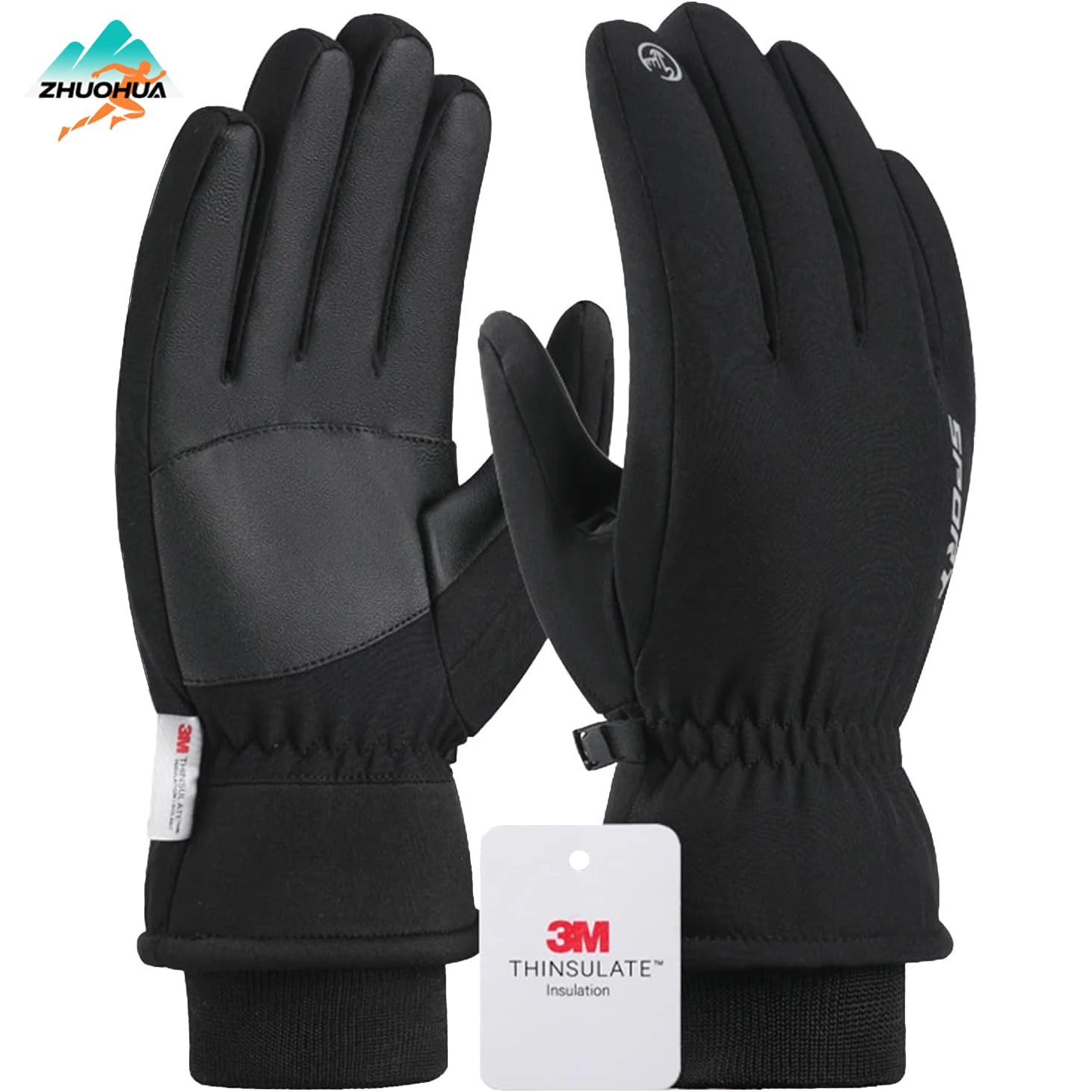 

ZHUOHUA Winter Ski Gloves,3M Thinsulate -20℉ Warm Glove with Touchscreen Thermal Lining for Work Cycling Motorcycle Snowboarding