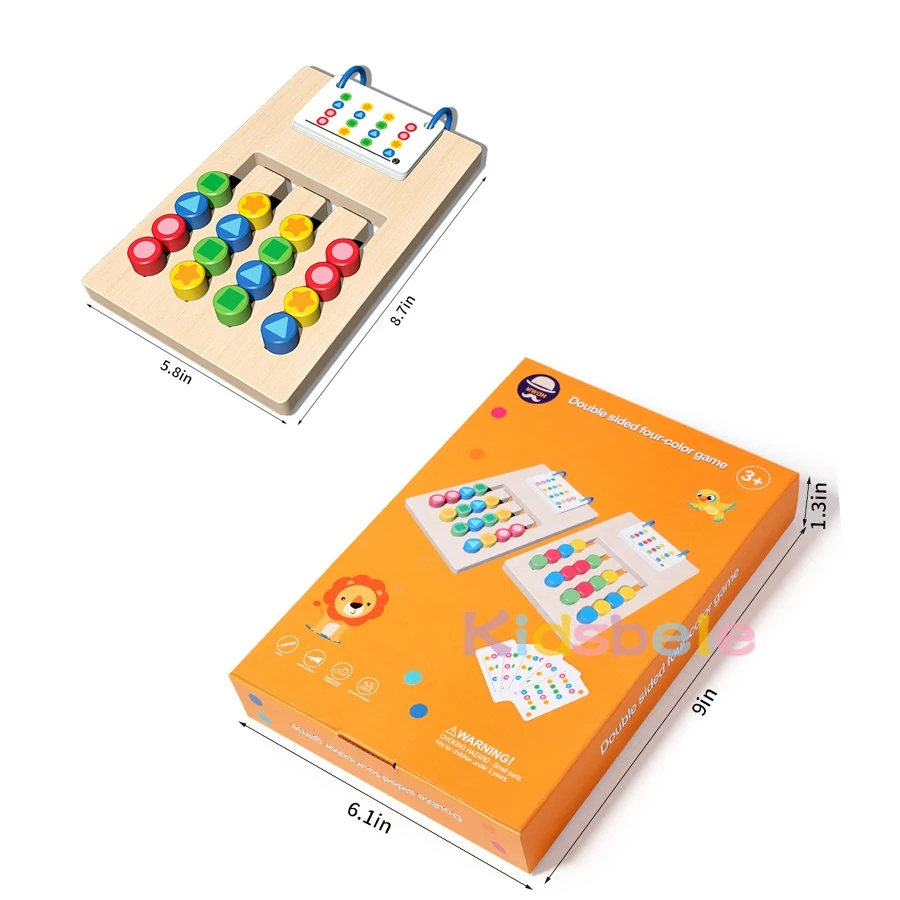 Przedszkolna gra dopasowująca kształty i kolory Montessori Drewniana układanka do sortowania Zabawka dla dzieci Myślenie poznawcze Zabawka do wczesnej edukacji