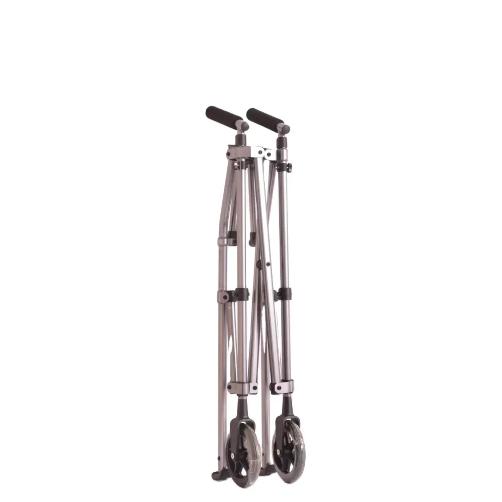 Walker Medical Household Auxiliary Travel Aluminum Alloy Elderly Booster Adjustable Folding Walker