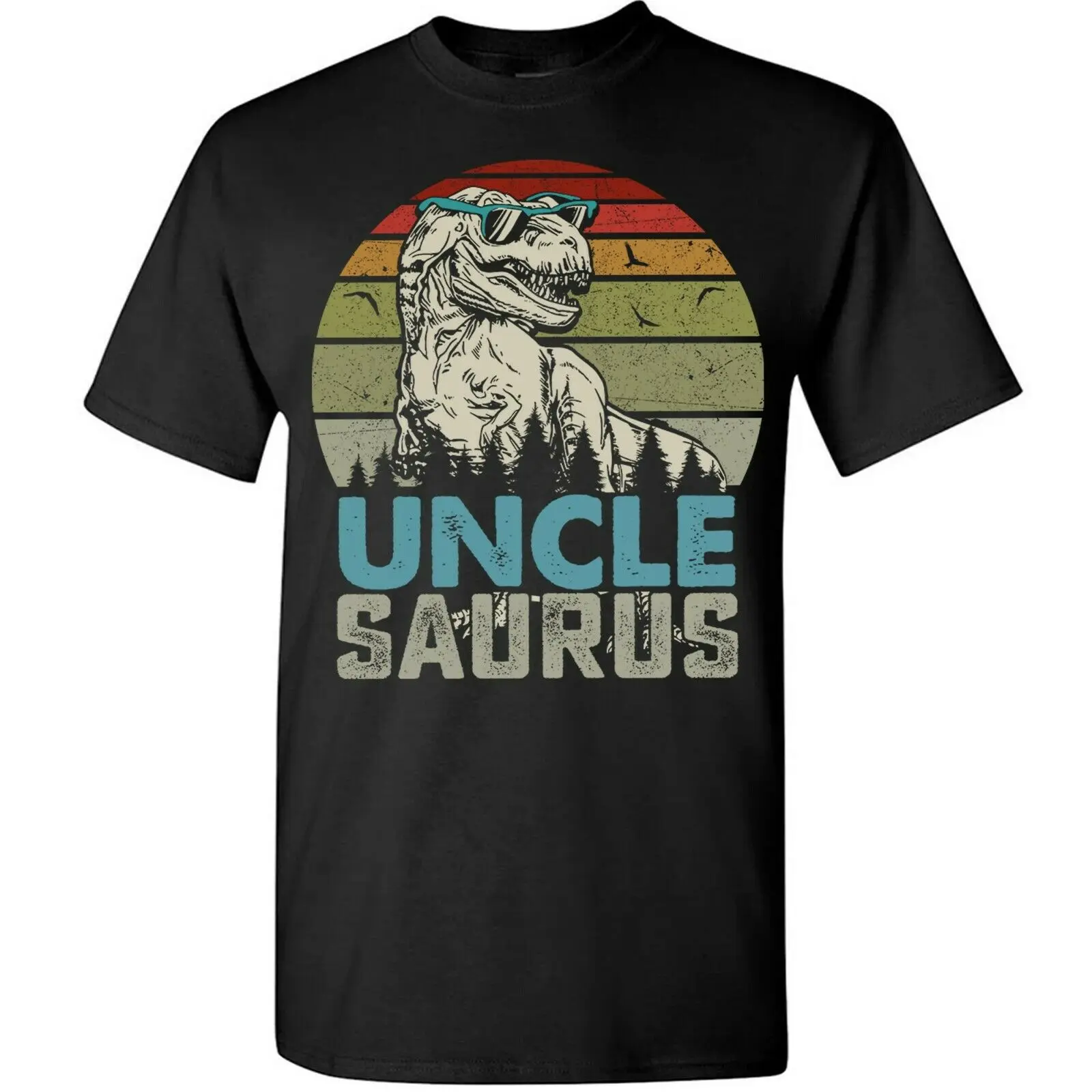 

Unclesaurus T-Rex Dinosaur Uncle Saurus Gift T-Shirt. Summer Cotton O-Neck Short Sleeve Mens T Shirt New S-3XL