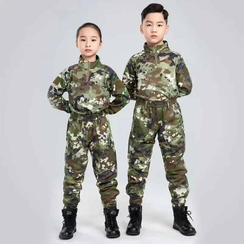 Sleeve Studentenkamp Outdoor Pak Ademende School Camouflage Ontwikkeling Lange Zomer Uniform Militaire Kinderen Training