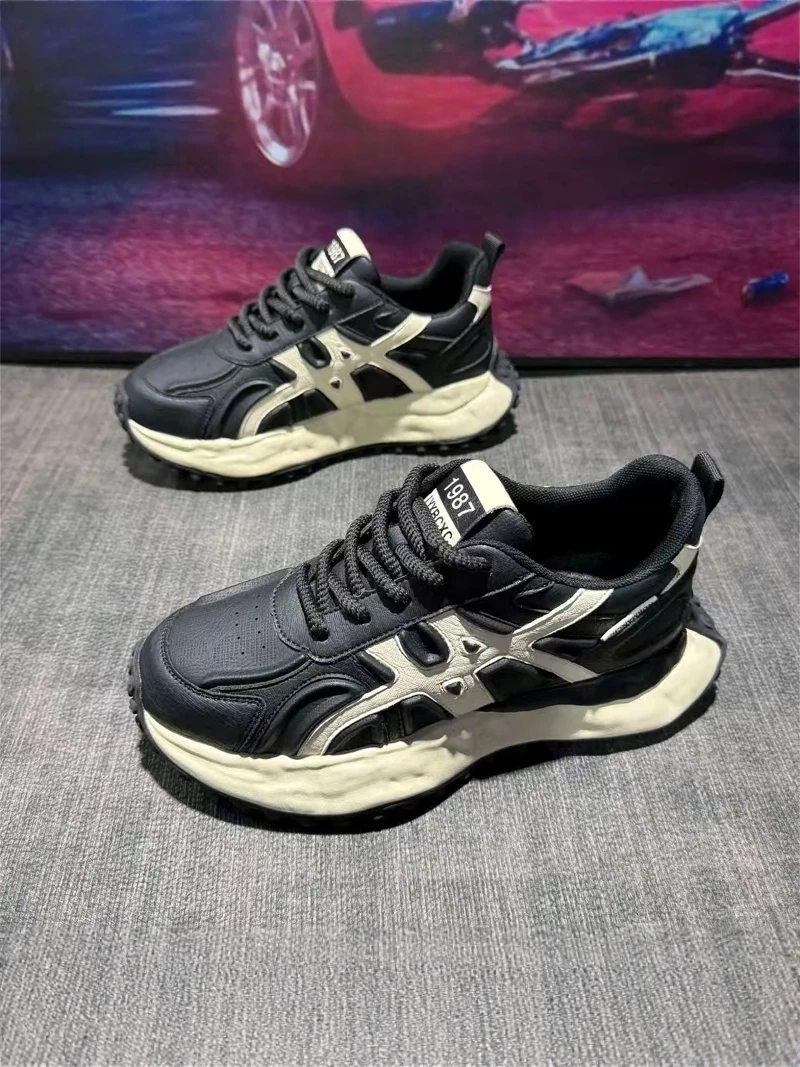 

Men's Summer Waterproof Anti-slip Thick Bottom Sports Casual Heightening Agan Shoes Versatile Trendy Dad Shoes Comfortable Me...