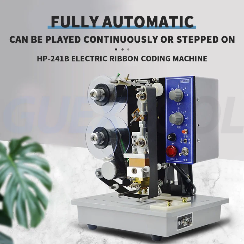 Electric Ribbon Coding Machine Semi Automatic Foot Operated Imitation Spray Coding Machine Printing Date Ink Digital Code Machin