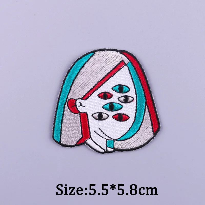 Van Gogh Stickerei Patches Für Kleidung Jesus Kreuz Patch Aufkleber DIY Eisen Auf Patches Für Kleidung Brief Punk Abzeichen Applique – Detail 24