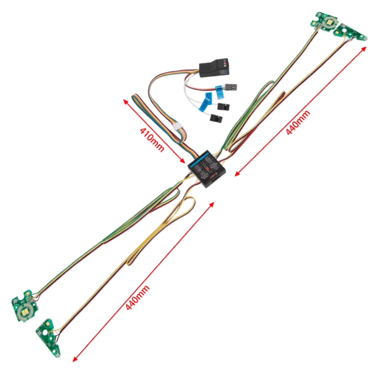 트랙사스 TRX4 디펜더 TRX-4 1/10 RC 크롤러 자동차 방향지시등 브레이크 등용 LED 라이트 시스템 전후방 램프 그룹