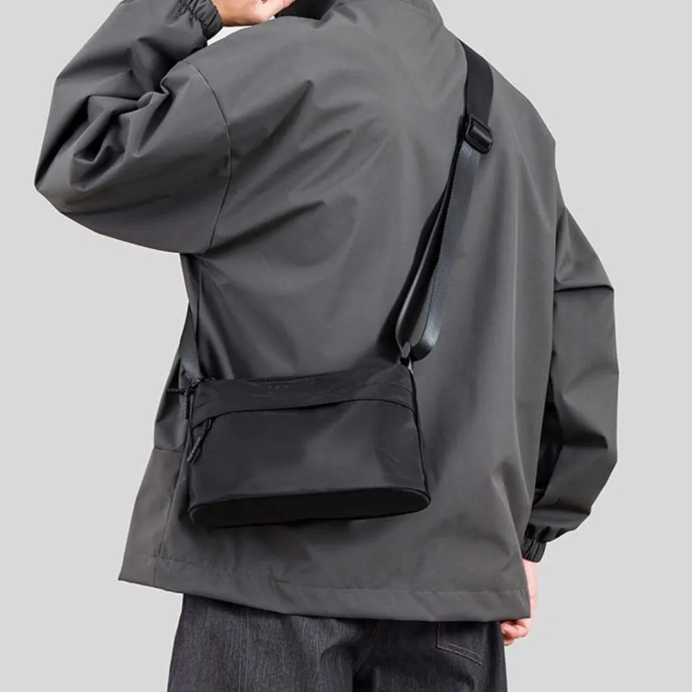 Waterproof Men Crossbody Bag Large Capacity Phone Pouch Student Shoulder Bag Nylon with Multiple Pockets Messenger Bag