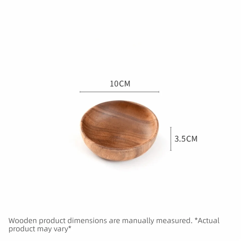 New Japanese Style Wooden Bowls Durable Handmade Wood Soup Bowl Round Soup Bowls Food Containers Tableware