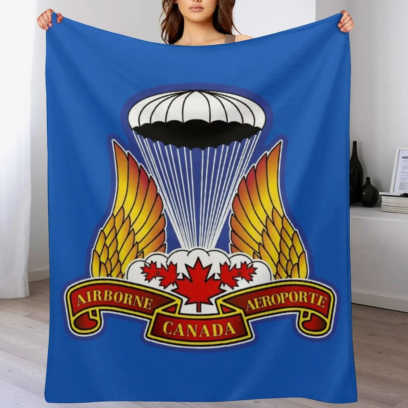 

CANADIAN AIRBORNE REGIMENT Throw Blanket Decorative Beds Luxury Cute Hairys Blankets