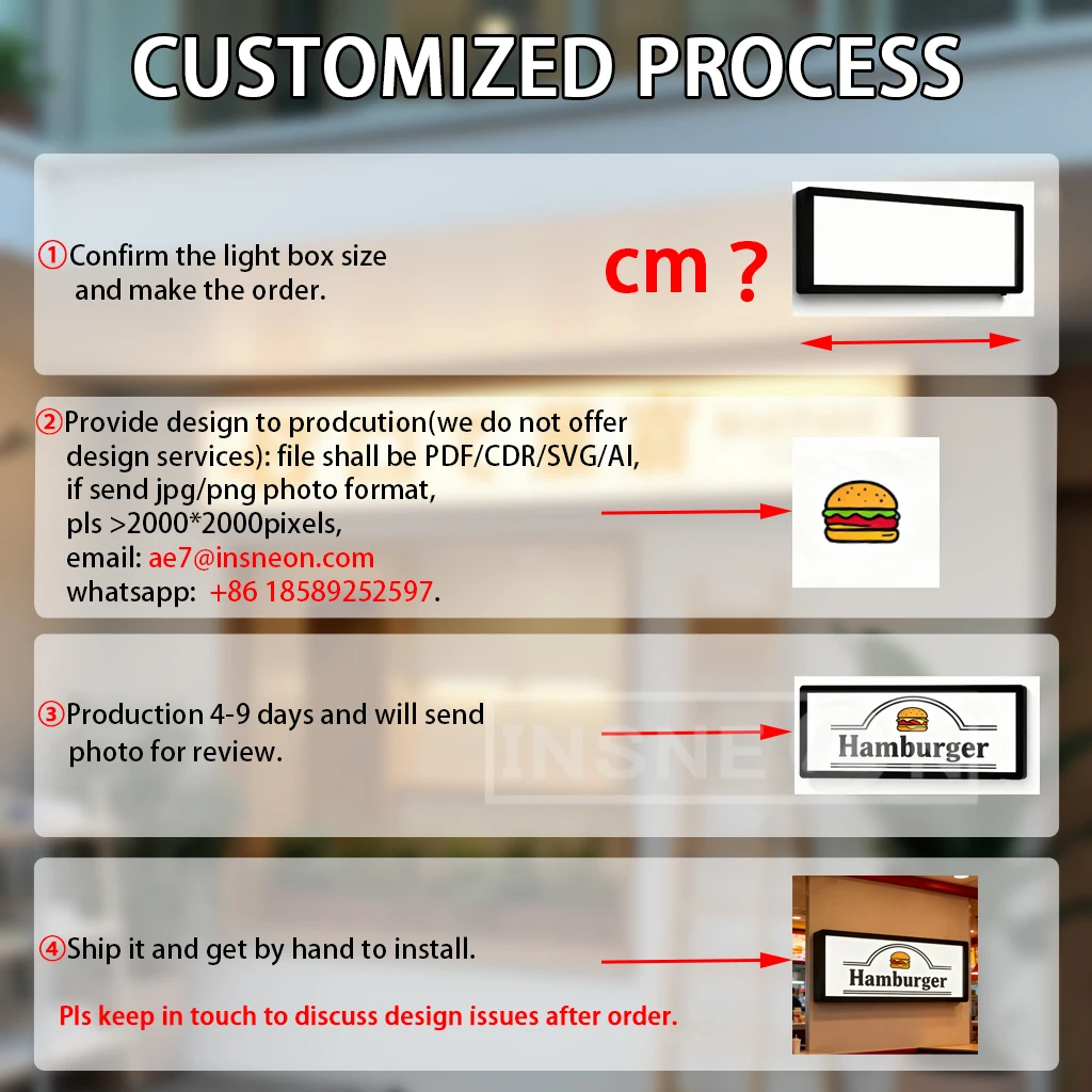 Custom Business Advertising Glow Signs Light Box Premium Logo Display LED Signage Box Illuminated GloveTech Shop Lightbox Logo