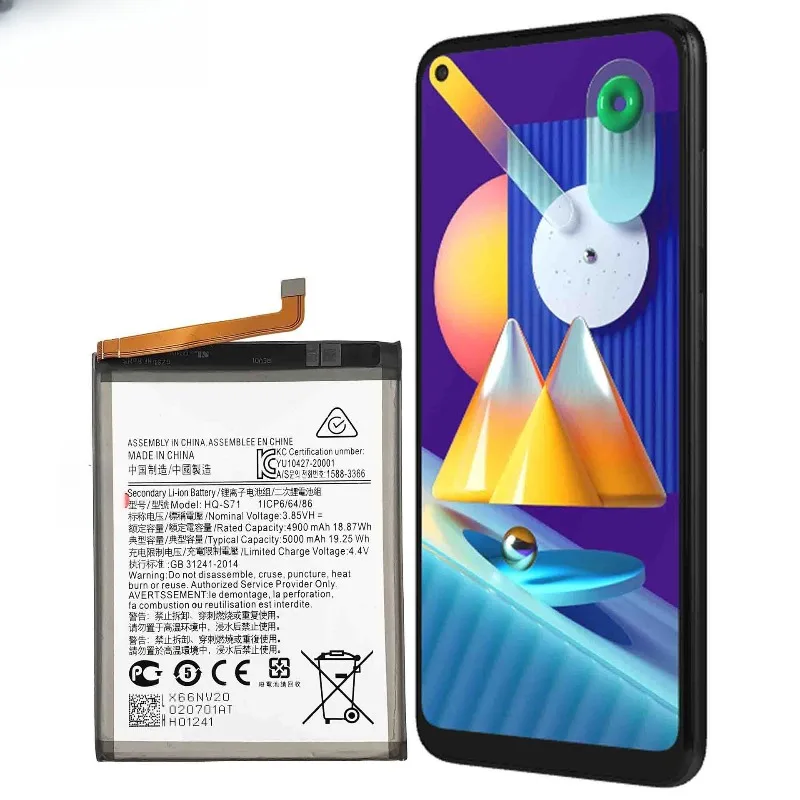 삼성 갤럭시 M11 휴대 전화 배터리 + 도구에 대한 새로운 5000mAh HQ-S71 고품질 교체 배터리
