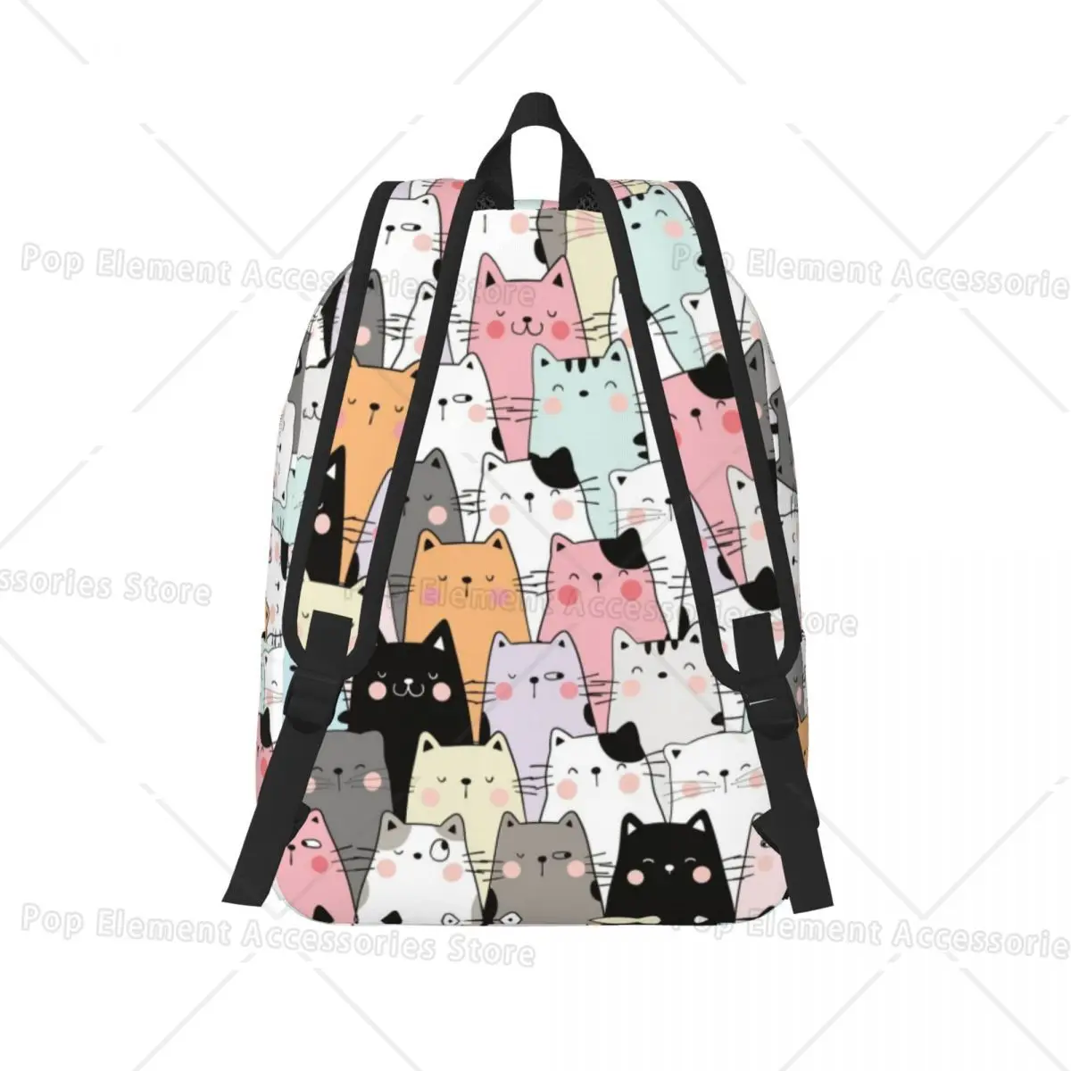 حقيبة ظهر للقطط والرض كاواي للحيوانات الأليفة للأولاد والبنات من البوليستر حقائب ظهر للسفر متينة ومضحكة للمدرسة الثانوية