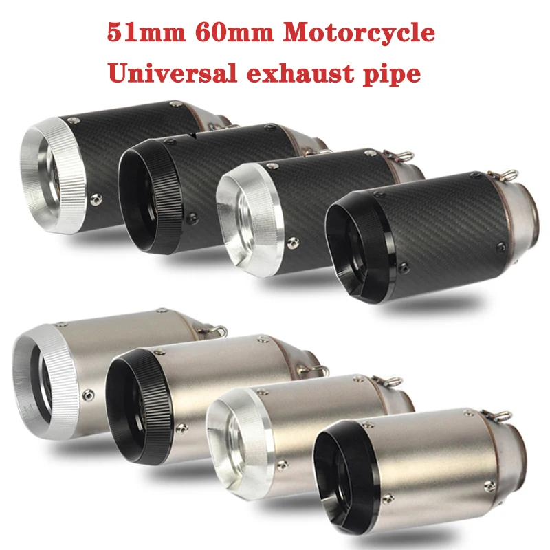 

Универсальная выхлопная труба мотоцикла 51 мм 60 мм для Gp-project Micropole Carbon Rc390 Z900, волоконный глушитель Db Killer, гоночный питбайк