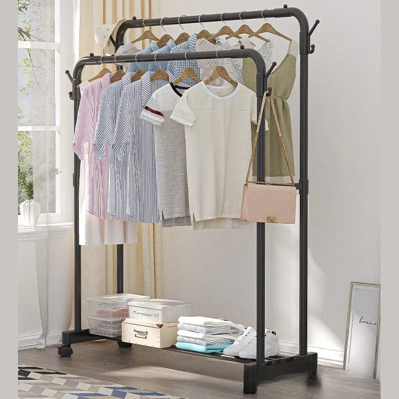 Clothes Rack Foldable Night Galan Bedroom Coat Rack Porte Manteau Mural Nothing Ear Sticks Storage Shelves Hanger Stand Shoerack