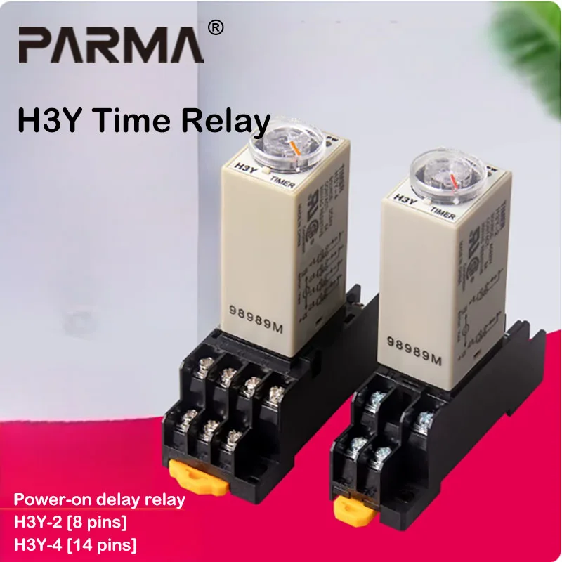 Silver Point Time Relay H3Y-2/4 Adjustable Delay Electronic Small Control Switch for 220V 24V 12