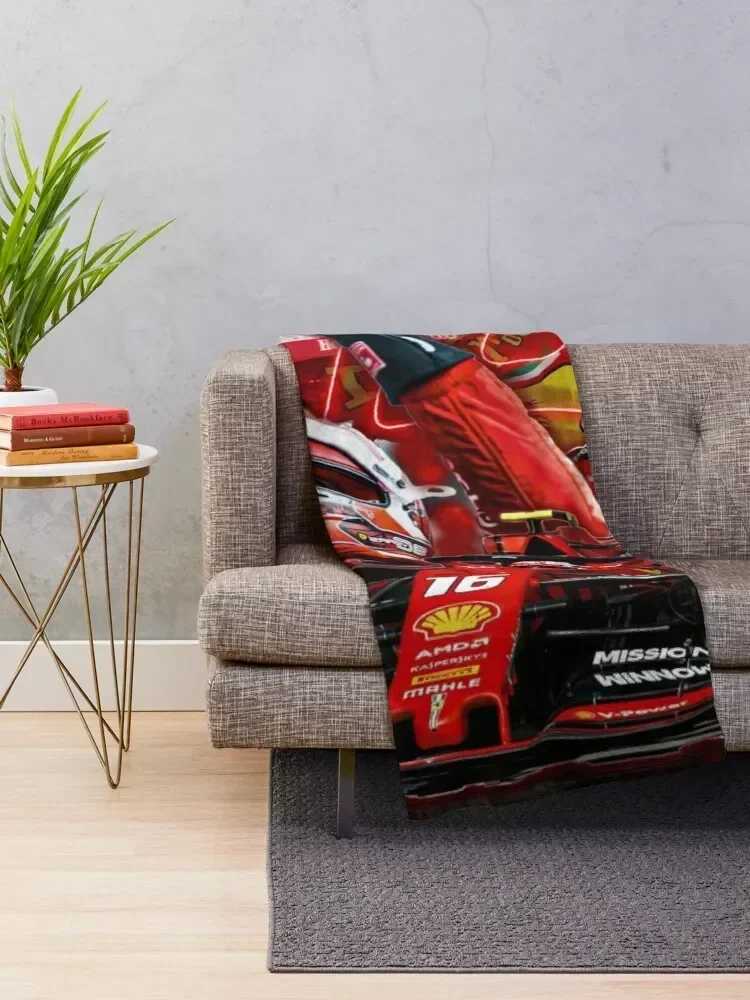 charles leclerc fan art Throw Blanket Hairy Thins Heavy Blankets