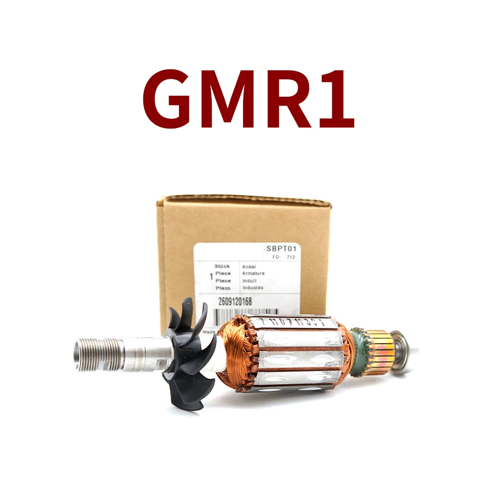 2609120168 Trimmer Rotor Armature for Bosch GMR1 Woodworking Engraving Machine Brush Bakelite Milling Carbon Brush Set