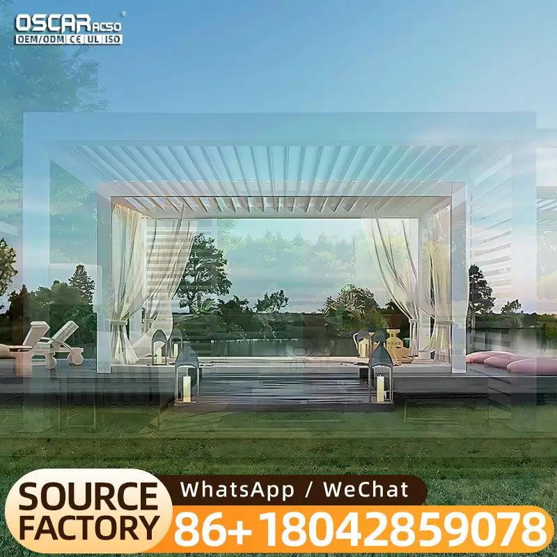 

Wholesale 3x3 3x4 4x4 6x4m Modern Garden Aluminium Pergola Motorized Zip Screen for Backyard Patio Balcony pergola