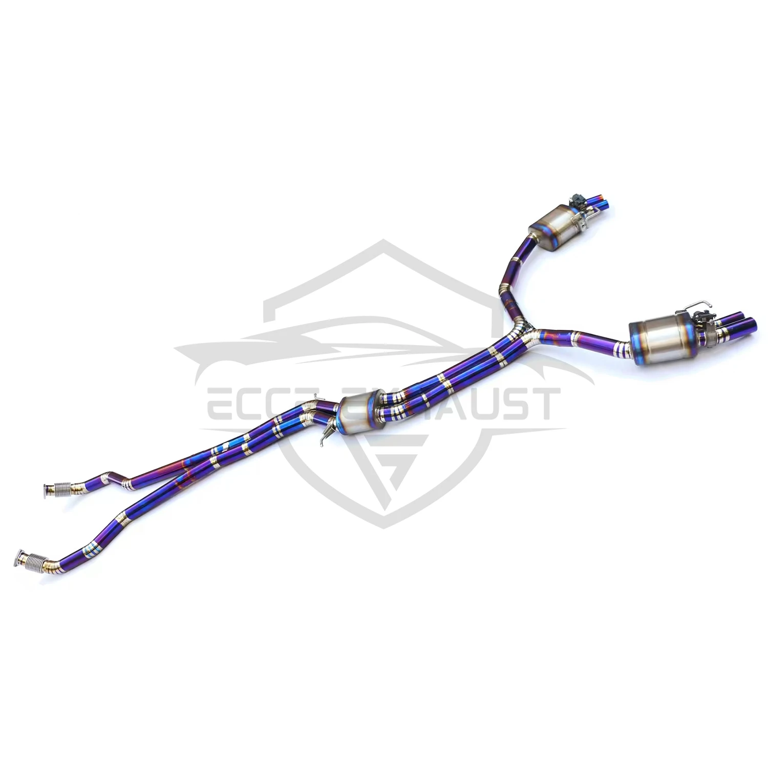 

Valve Controlled Titanium Catback Exhaust With front pipe for Audi A6 A7 C8 Powerful Sound Performance