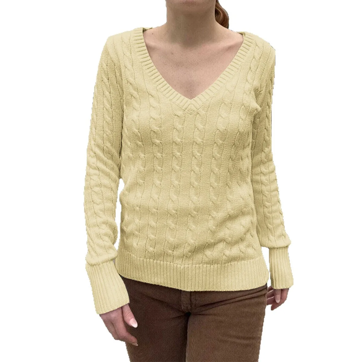 2025 Otoño e Invierno Casual Simple manga larga chaleco con cuello en V forrado con lana camiseta de mujer ropa mujer Top mujer