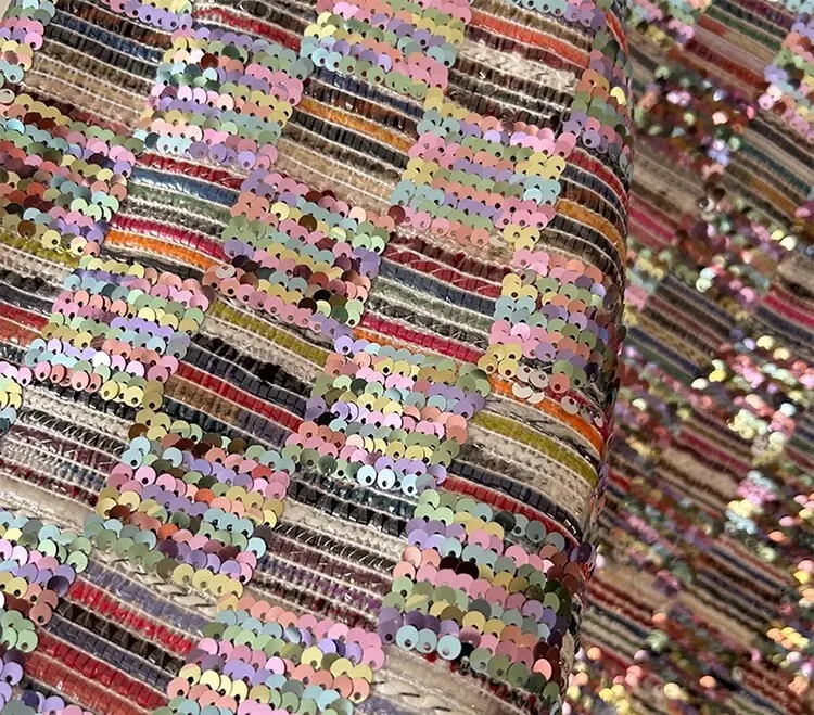 

1yard luxury Gauze Fabrics Grid sequin embroidery tela Background Wall Luggage Toys matirial fabric for dress