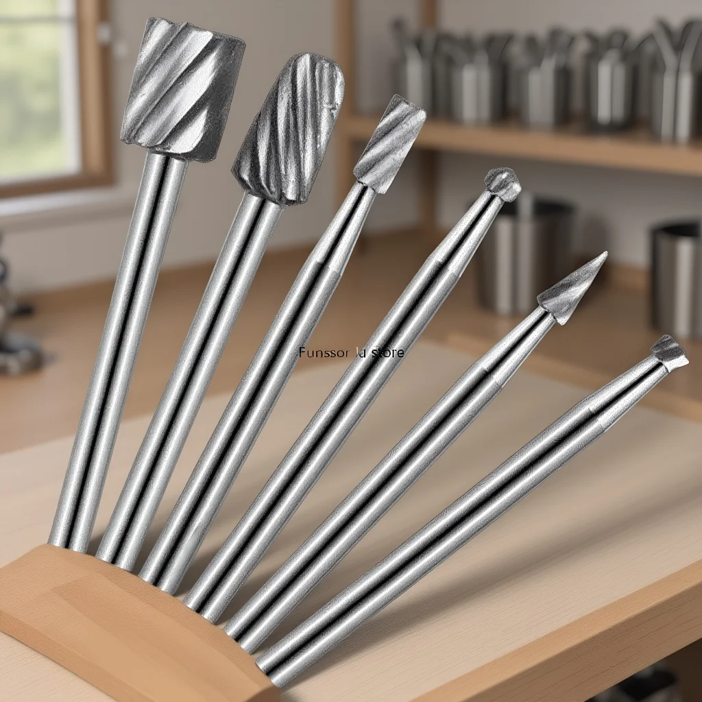 

​ ​ Набор вращающихся напильников из твердого сплава с грубыми зубьями, 6 шт., инструменты для деревообработки и резьбы из высокоскоростной стали ​ ​