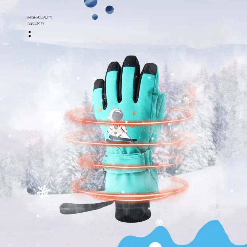 Gants de ski en laine à cinq doigts pour enfants, imperméables, chauds, UNIS issants, neige, haute qualité, enfants, hiver, 506, neufs